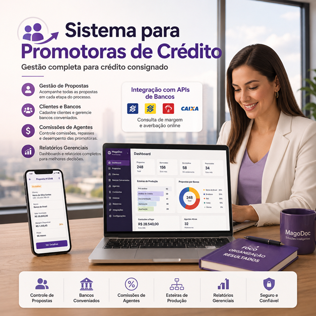 Tela ou apresentação do sistema Sistema para Promotoras de Crédito