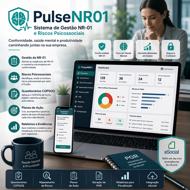 PulseNR01 - Sistema de Gestão NR-01 e Riscos Psicossociais